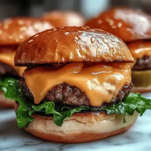 Cheeseburger Sliders scharfe Mayo