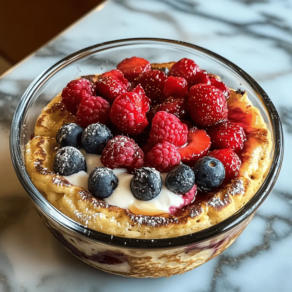 Gebackene Protein-Pfannkuchen-Schalen