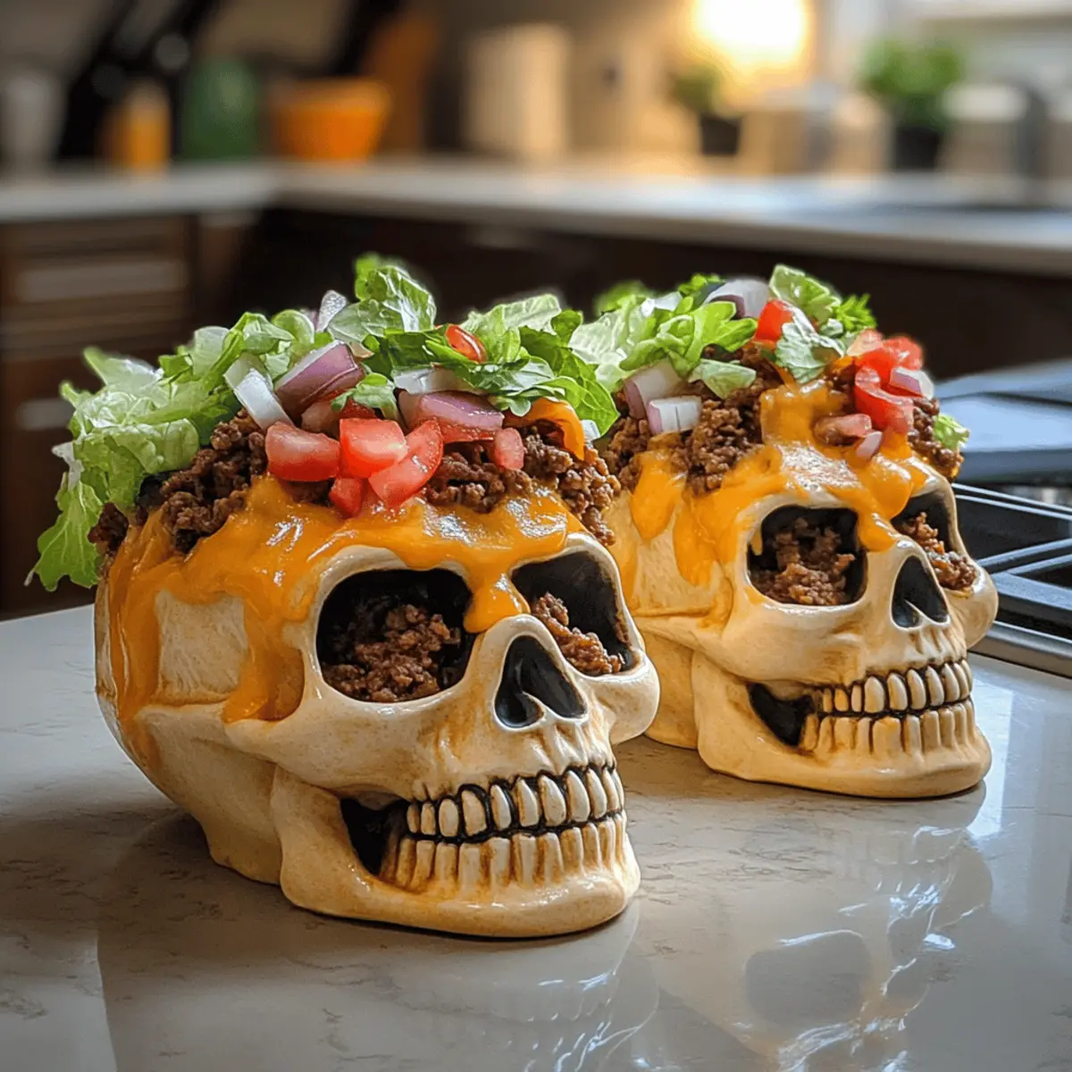Monster Taco Schädel Vorspeise