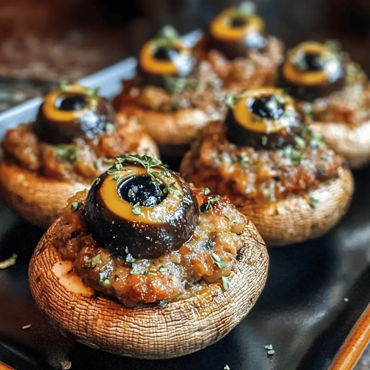 Gefüllte Pilz-Augäpfel