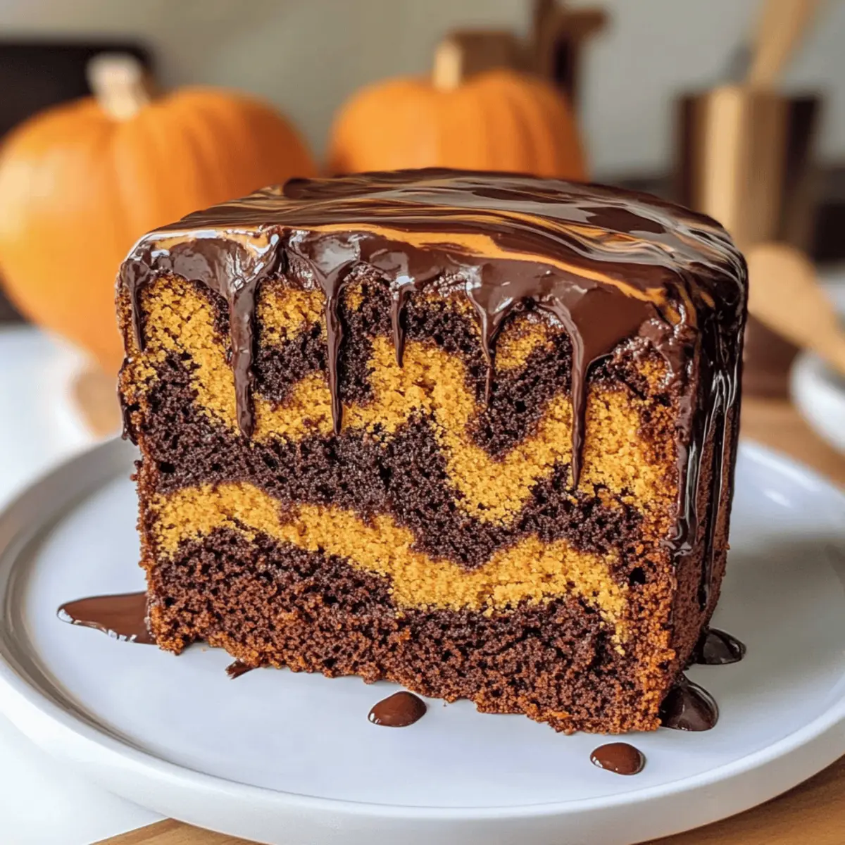 Kürbis Marmor Kuchen (vegan)