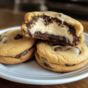 Käsekuchengefüllte Schokoladenkekse köstlicher Genuss