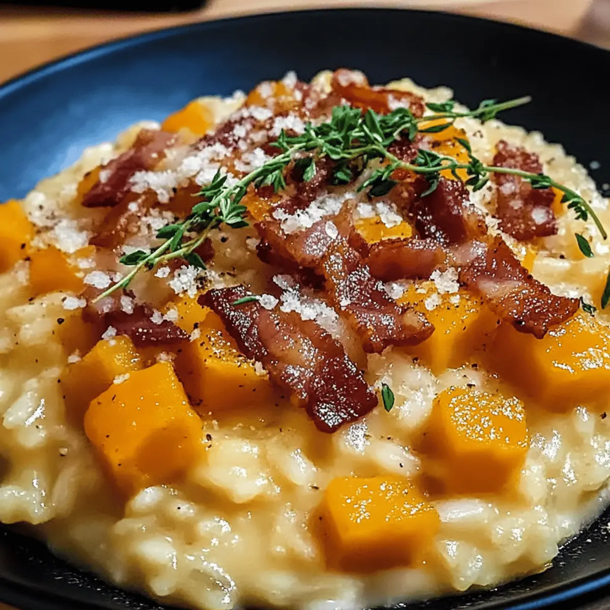 Kürbisrisotto mit Speck & Parmesan