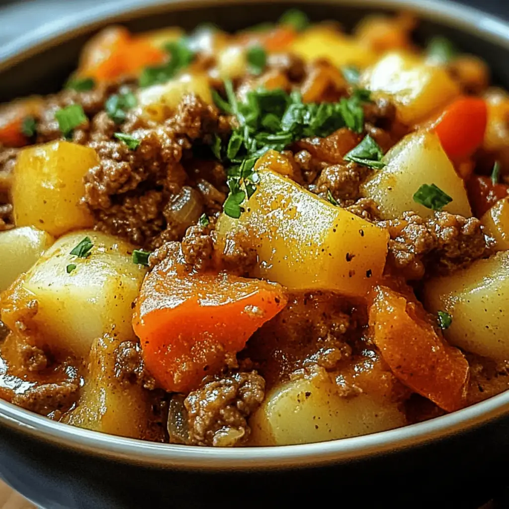 Bauerntopf mit Hackfleisch, Kartoffeln & Paprika