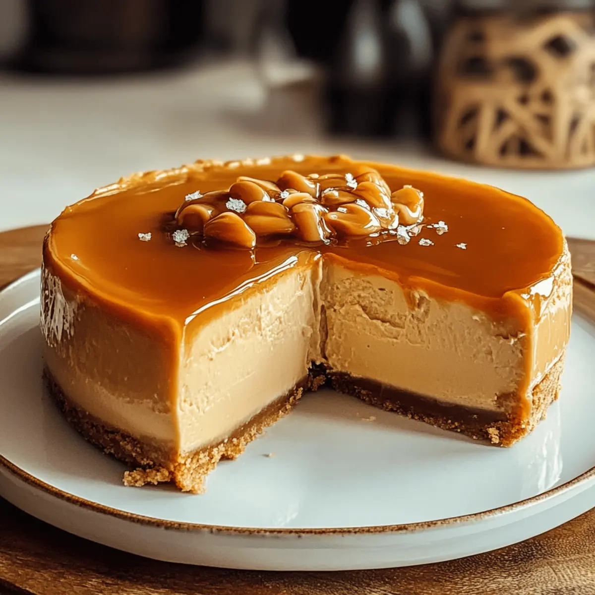 Gesalzener Karamell-Käsekuchen