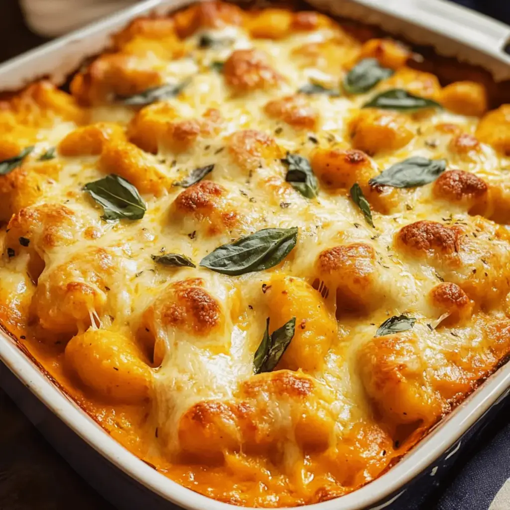 Cremiger Kürbis-Gnocchi-Auflauf