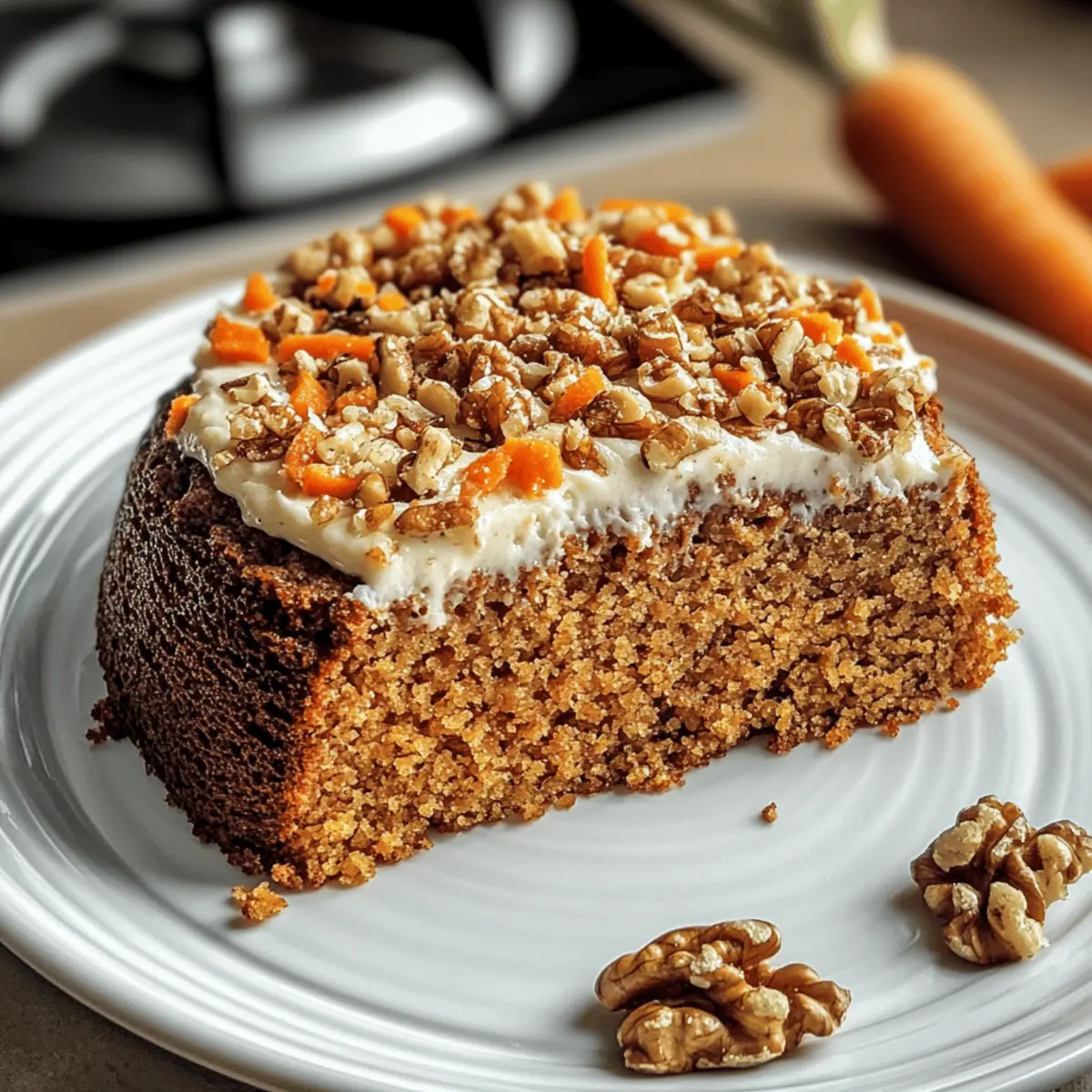 Mehlfreier Haferflocken-Möhrenkuchen