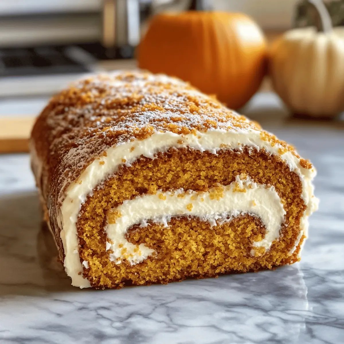 Herbstlicher Kürbisgewürz-Rollkuchen